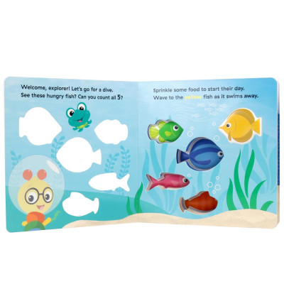 Sách ngoại văn: Baby Einstein Ocean Explorers - Squish & Peek - Five Hungry Fish