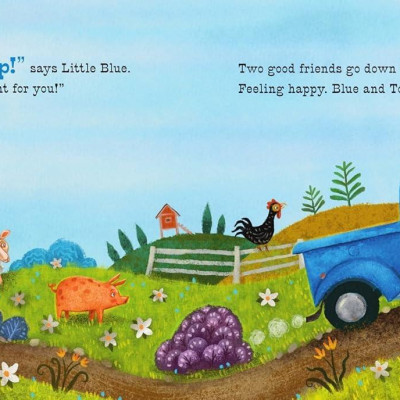 Sách ngoại văn: Little Blue Truck Feeling Happy - A Touch-And-Feel
