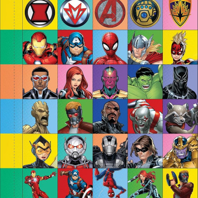 Sách ngoại văn: Look And Find Sticker Book Marvel Heroes And Villains