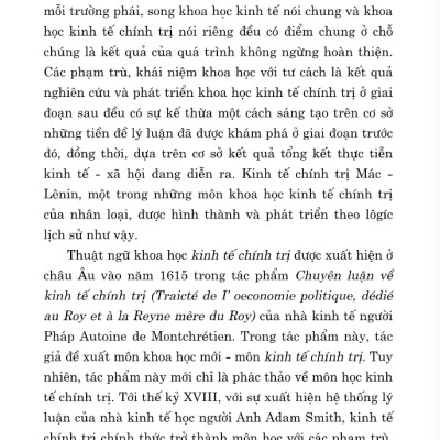 Giáo Trình Kinh Tế Chính Trị Mác - Lênin (Dành Cho Bậc Đại Học Hệ Không Chuyên Lý Luận Chính Trị) (Tái Bản 2024)