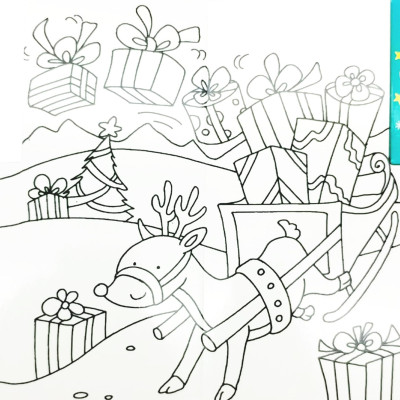Wipe Clean Colouring Books - Rudolph