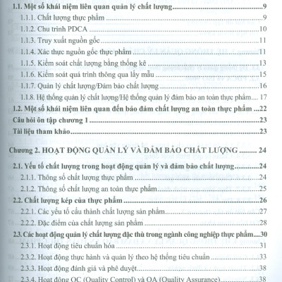 Hệ Thống Quản Lý Và Đảm Bảo Chất Lượng Thực Phẩm - PGS.TS. Nguyễn Thị Minh Tú, PGS.TS. Nguyễn Thị Thảo, TS. Vũ Hồng Sơn