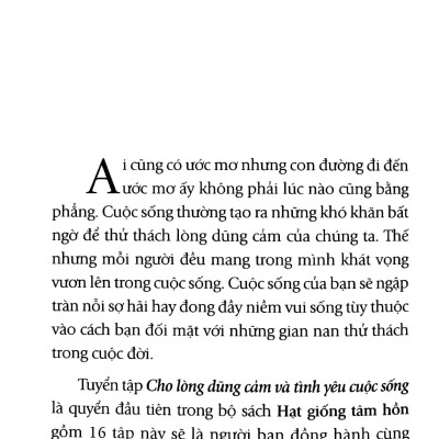 Hạt Giống Tâm Hồn 1 - Cho Lòng Dũng Cảm Và Tình Yêu Cuộc Sống (Tái Bản 2022)