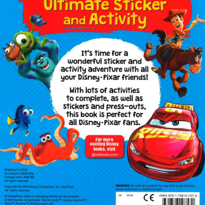 Disney Pixar - Mixed: Ultimate Sticker and Activity (Ultimate S & A Fun Xtra Disney)