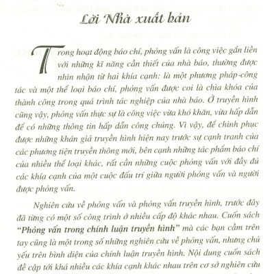 Phỏng Vấn Trong Chính Luận Truyền Hình 