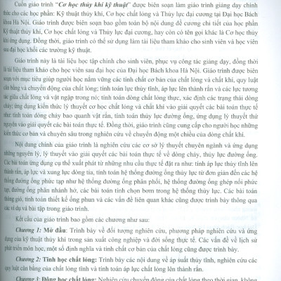 Cơ Học Thủy Khí Kỹ Thuật