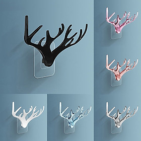 Móc Treo Đồ Vật Dán Tường Sừng Hươu Trong Suốt DEERHORN 18Cm, Móc dán tường hình sừng hươu decor trang trí nhà cửa