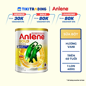 Sữa Bột Anlene Gold Hương Vanilla (Hộp Thiếc 400g)