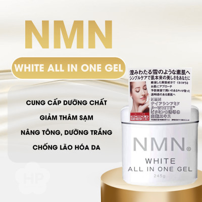 Nước Hoa Hồng Và Gel Cấp Ẩm Dưỡng Trắng Da Tế Bào Gốc NMN White All In One Gel 245 G