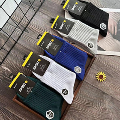 sét 5 đôi tất nam cổ trung kháng khuẩn