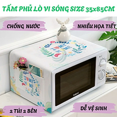 Tấm Phủ Lò Vi Sóng Chống Nước Đa Năng Khăn Trải Lò Vi Sóng 2 Túi Tiện Lợi Tấm Che Lò Vi Sóng Trang Trí Dễ Thương Tấm Bọc Lò Vi Sóng Kèm Túi Đựng Đồ Tấm Phủ Bảo Vệ Lò Vi Sóng In Hình Xinh Xắn