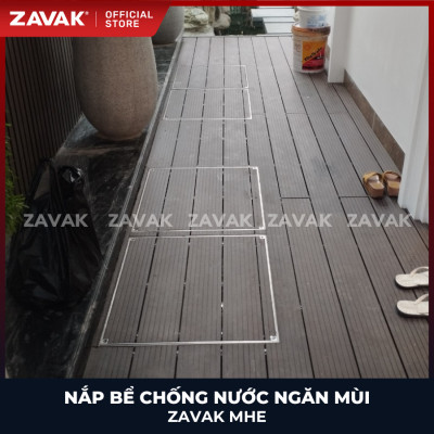 Nắp bể ngầm chống nước ngăn mùi inox ZAVAK MHE*-80 / KT 80x80cm, lát gạch 3cm, tải 330kg