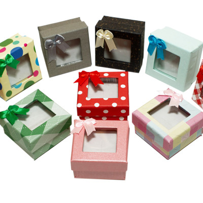 10 Hộp quà Vuông (Kiếng) Phượng Hoàng V046 - 6 x 6 x 3,5 cm - GIao mẫu ngẫu nhiên