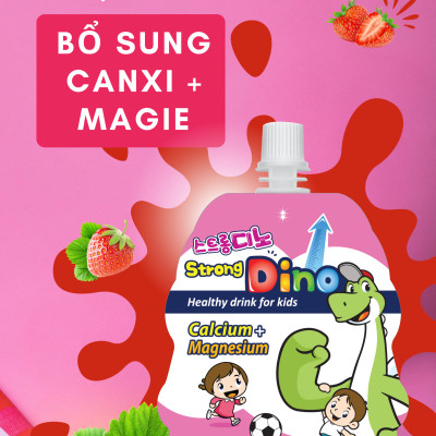 Nước Uống Dinh Dưỡng Vị Dâu Dành Cho Trẻ Em Strong Dino (10 Gói x 120ml)