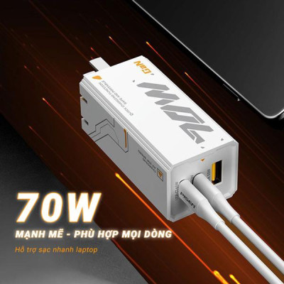 Sạc Nhanh Mecha GaNUltra 70W - Pisen Pro CC1200