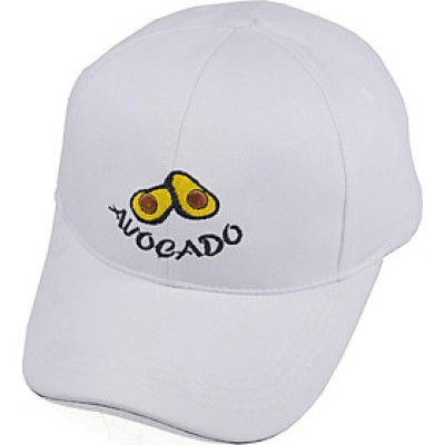 Mũ lưỡi trai nữ thêu hình trái bơ Auocado thời trang xu hướng mới, khóa gài cứng cáp