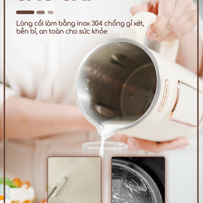 [Hàng Chính Hãng] Máy Làm Sữa Hạt DrHomie AN60 - Phiên Bản Chống Khê, Chống Trào Hàng Đầu Việt Nam - Bảo Hành 12 Tháng