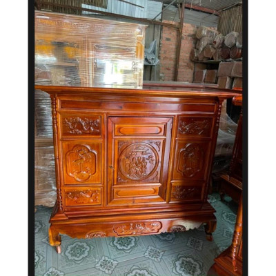 TỦ THỜ-BÀN THỜ GỖ TRÀM PHÚC LỘC THỌ,  BÀN THỜ GỖ , BÀN THỜI GIA TIÊN NGANG 1 M 54 vv(miễn Síp bán kính 80km)