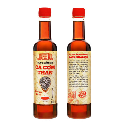 Nước mắm nhỉ cá cơm than Làng Chài Xưa (Thùng 6 chai ) chai nhựa cao cấp 525ml/chai Đặc Biệt Thanh Dịu An toàn