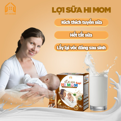 Lợi sữa Hi Mom Hapi - Sữa đặc hơn, thơm hơn, hỗ trợ tăng tiết sữa, giảm nguy cơ tắc tuyến sữa