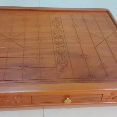 Bàn cờ tướng gỗ -có ngăn kéo đựng quân cờ 4,0 cm