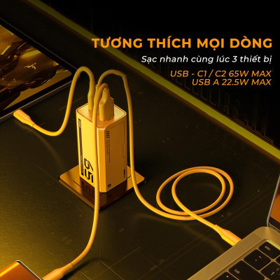 Sạc Nhanh Pisen Pro - Mecha GaNUltra 65W - Pisen CC1200