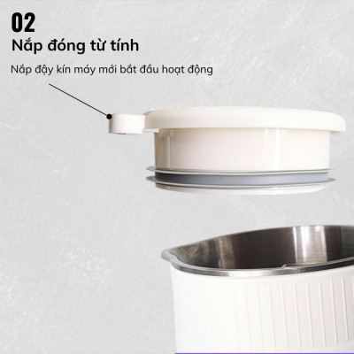 Máy Làm Sữa Hạt Daewoo 1.2L DWSM-1512, tặng Cẩm Nang 50 Công Thức - Máy Xay Nấu Đa Năng - Hàng chính hãng