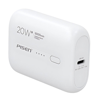 Sạc Dự Phòng Pisen Quick - Power Tiny 20W 10000mAh - Pisen TS-D304 - Màu Trắng