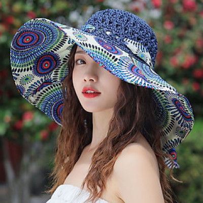 Mũ nón rộng vành đi biển chống nắng du lịch dã ngoại gấp gon thoáng mát thời trang Hàn Quốc dona21102506