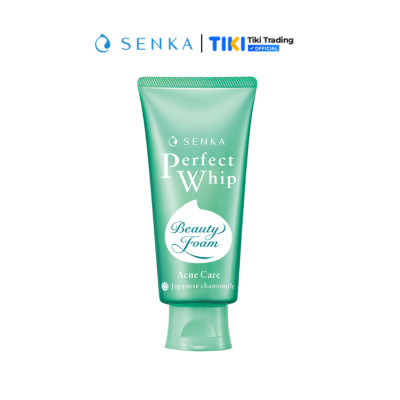 Sữa rửa mặt hỗ trợ trị mụn Senka Perfect Whip Acne Care 100g