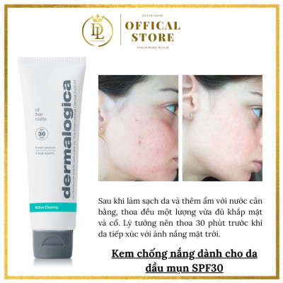 [HCM]  Kem chống nắng quang phổ rộng dành cho da dầu mụn Oil Free Matte  SFP30