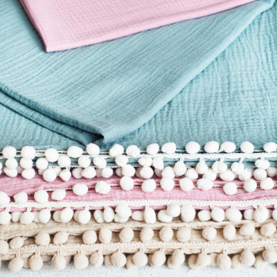 Vải Xô Crepe Màu Trơn 100% Cotton Mềm Mịn, Thấm Hút Tốt | Đa Dạng Màu Sắc | Chuyên Dùng May Chăn Ga Gối Hàng Nhập Khẩu Khổ (3m x 2m45)