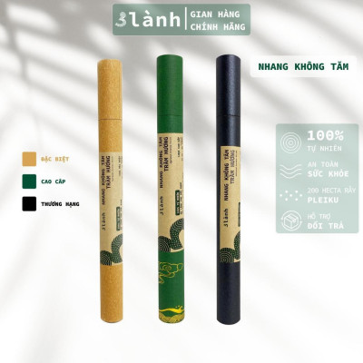 Nhang Không Tăm Trầm Hương Đặc Biệt Cao Cấp Thượng Hạng Hộp 30gr 3 Lành Tự Nhiên 100% Ít Khói Thờ Cúng Yoga Thiền Định Dâng Hương Thơm Nhà