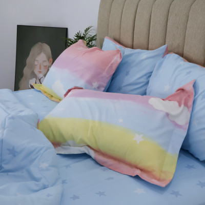 Bộ drap, áo gối Kèm mền chần Stefani chất Cotton nhung mềm mịn mát - màu sắc trẻ trung đủ kích thước mẫu mới 2024