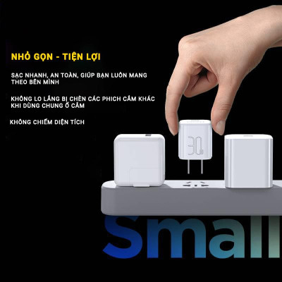 Sạc Nhanh Pisen Quick - Mr White Tiny USB-C 30W - Pisen CC1000