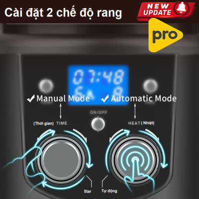 Máy rang hạt cà phê công nghệ gia nhiệt không khí chuyên nghiệp Thương hiệu Cafemasy Mỹ cao cấp Mã CCR-305D - Hàng Nhập Khẩu, Bảo Hành 12 Tháng