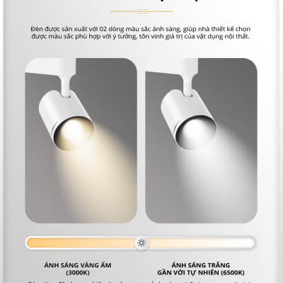 Đèn Rọi ray, Đèn chiếu điểm Spotlight Panasonic Công suất 7W Loại Gắn thanh ray và Loại Gắn trần