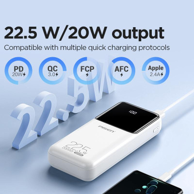 Sạc Dự Phòng Pisen Quick Semi - Mirror 22.5W 20000mAh - Màu Đen