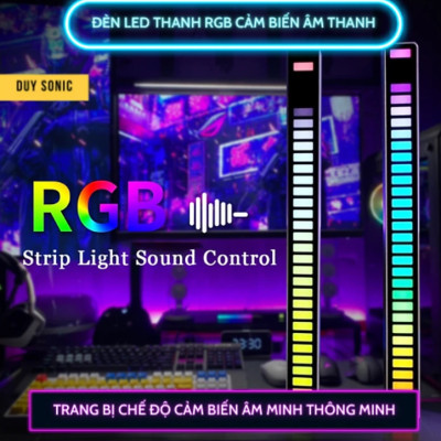 Đèn led KGRGBGD08 dùng app cảm ứng âm thanh và nhấp nháy theo nhạc tích hợp micro 32led - Hàng chính hãng