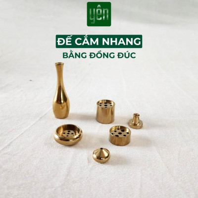 Đế Cắm Nhang Thảo Mộc Bằng Đồng Nguyên Chất Nhiều Kích Thước Đặt Trong Bát Hương Trang Trí Nhà Bàn Thờ Thiền
