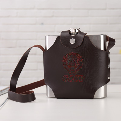 Bình inox in Hình CCCP Dung Tích 1L 1,5L - 2L - 3,5L - 5L Tặng Kèm Bao Da 
