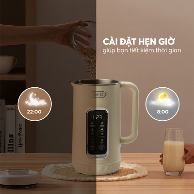 Máy làm sữa hạt Elmich 1L CBE-8650, Hàng chính hãng, 7 chế độ nấu, tự làm sạch, điều khiển cảm ứng - JoyMall