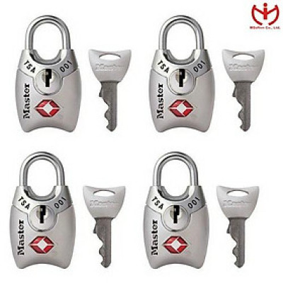 Bộ 4 ổ khóa vali TSA Master Lock 4689 EURQ Sử Dụng Chung Chìa