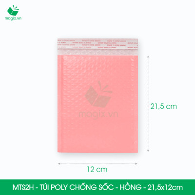 MTS2 MTS2H - 21.5x12cm - COMBO 25 TÚI GÓI HÀNG CHỐNG SỐC BỌC BÓNG KHÍ - NHIỀU MÀU