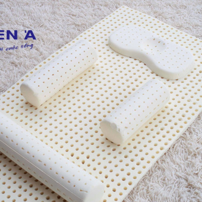 Combo Gối Nệm cao su em bé Liên Á Bambino- cao 2cm - Cao Su Thiên Nhiên 100%
