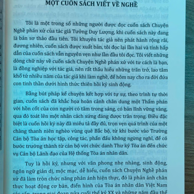 Chuyện nghề phán xử- những dòng chảy của ký ức