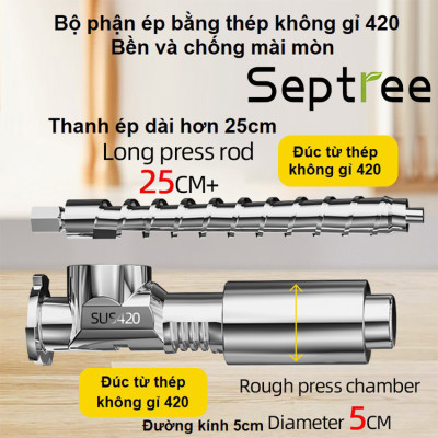 Máy ép dầu ăn thực vật thế hệ thứ 4 hoàn toàn mới thương hiệu Mỹ cao cấp Septree R8S 1100W - Hàng chính hãng