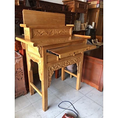 Bàn Thờ & Kệ Thờ 1m27 Gỗ Gõ Đỏ Nam Phi