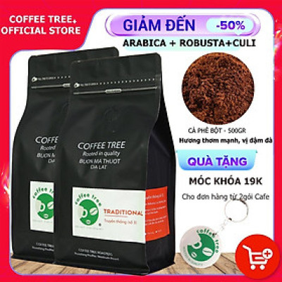 Cà Phê Nguyên Chất - Bột - Truyền Thống Số 3 - Buôn Mê Thuột - 1Kg - Hương Thơm Vừa, Vị Đắng Đậm, Hậu Vị Ngọt