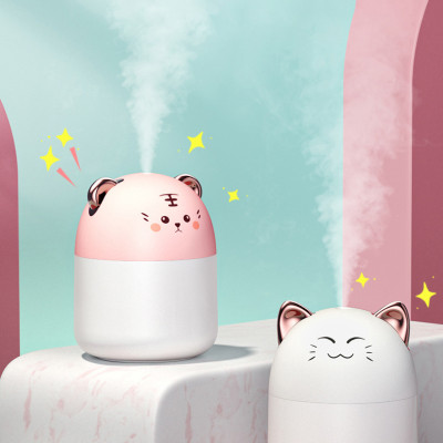 Máy phun sương tạo ẩm Rhino H903 dung tích 250ml, nhỏ gọn, không gây tiếng ồn, tích hợp đèn ngủ RGB nhiều màu - Hàng chính hãng